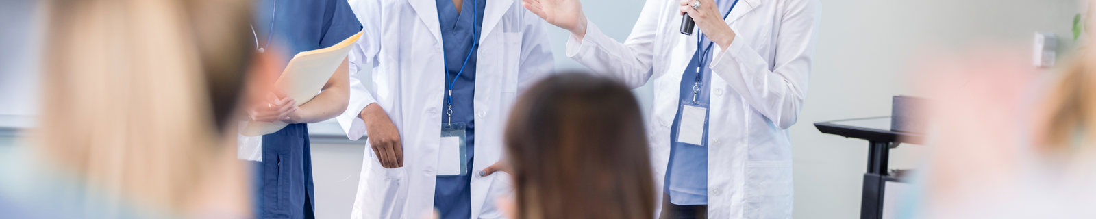 Healthcare professionals during a training session.